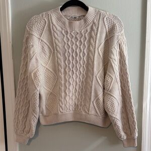 Cable Knit Cream Sweater